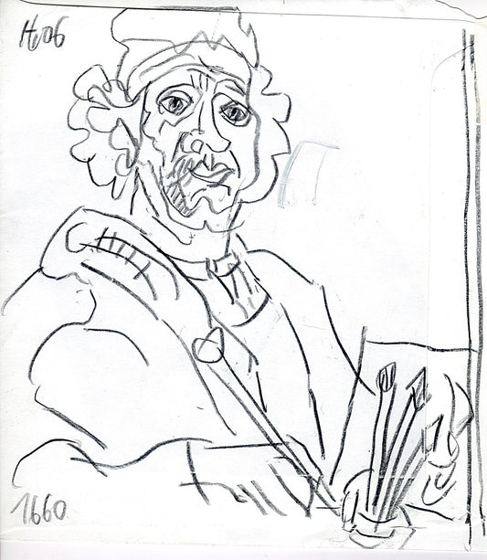 Drawing of Rembrandt