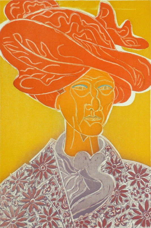 Yellow self-portrait with turban